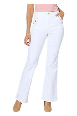 Democracy "Ab"solution High-Rise Itty Bitty More Bootcut Jean White - Regular